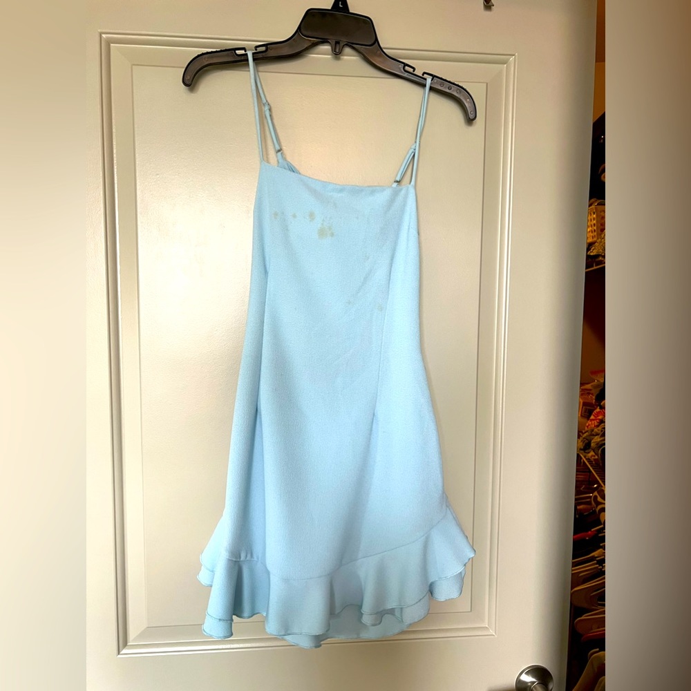 Mini Blue Dress with bows in the back